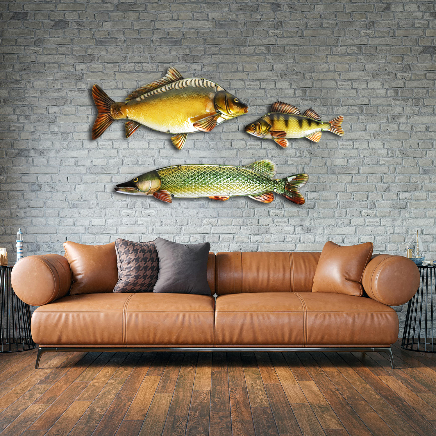 Décoration murale Eurocatch Baars - 40 cm - Métal et verre 3D - art - Astuce cadeau