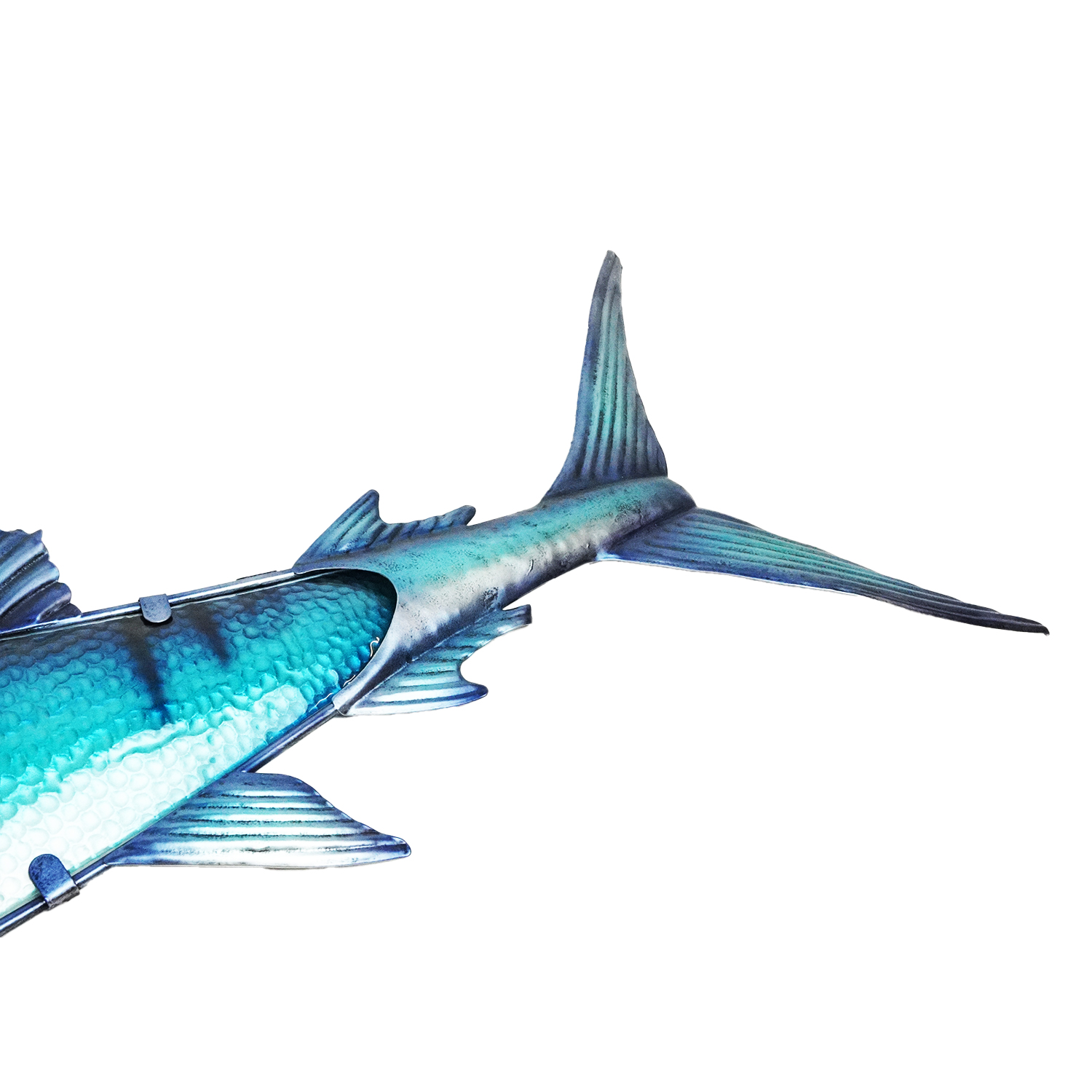 Eurocatch Big Game Wall Decor Set - Thon Dorado Sailfish Marlin - 4 pièces - Décoration murale - 40 cm - Métal et verre 3D - Art - Astuce cadeau