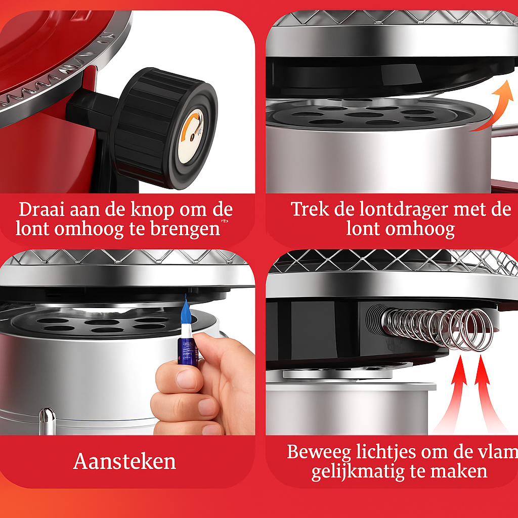 Homelux Poêle à Pétrole avec Sac de Transport – Poêle d’Urgence Compact pour Intérieur et Extérieur – 2600W – Avec Jauge de Niveau de Carburant Incluse