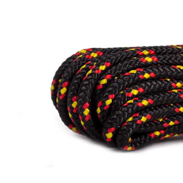 Polypropylène Cordage - Noir/Rouge/Jaune - 6mm - 10m - Corde