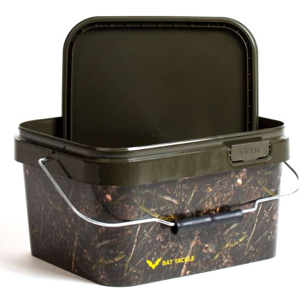 X2 Bat Tackle Camoflage Bucket - Par 4 pièces - 5L - Camo - Seau de stockage - Seau d'alimentation - Seau à appâts - Seau à bouillettes - Seau à appâts