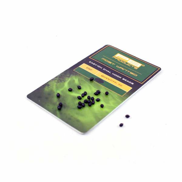 Easy-on Oval Hook Beads - Dull Black Finish - 30 Pièces