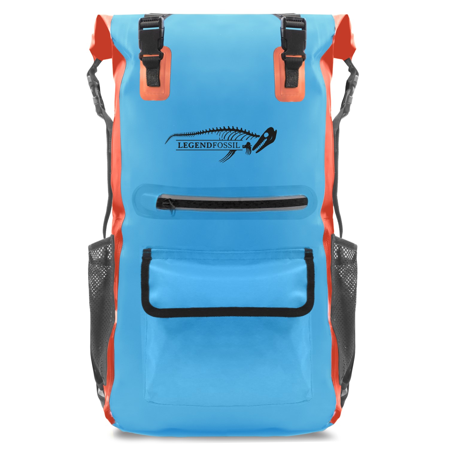 Legendfossil - Sac à dos en bâche Traveler - Bleu-Orange - 30L - Imperméable - Sac à dos - Sac à dos - Bleu - Orange