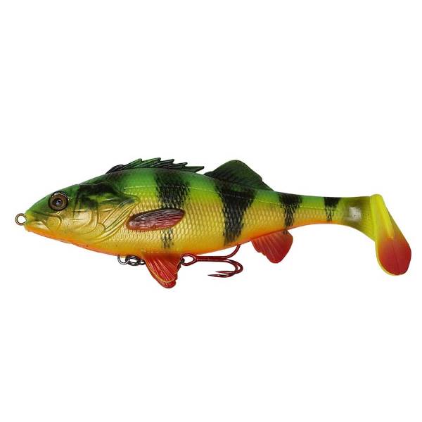 Savage Gear 4D Perch Shad | Feuertiger | 12,5 cm | 25g