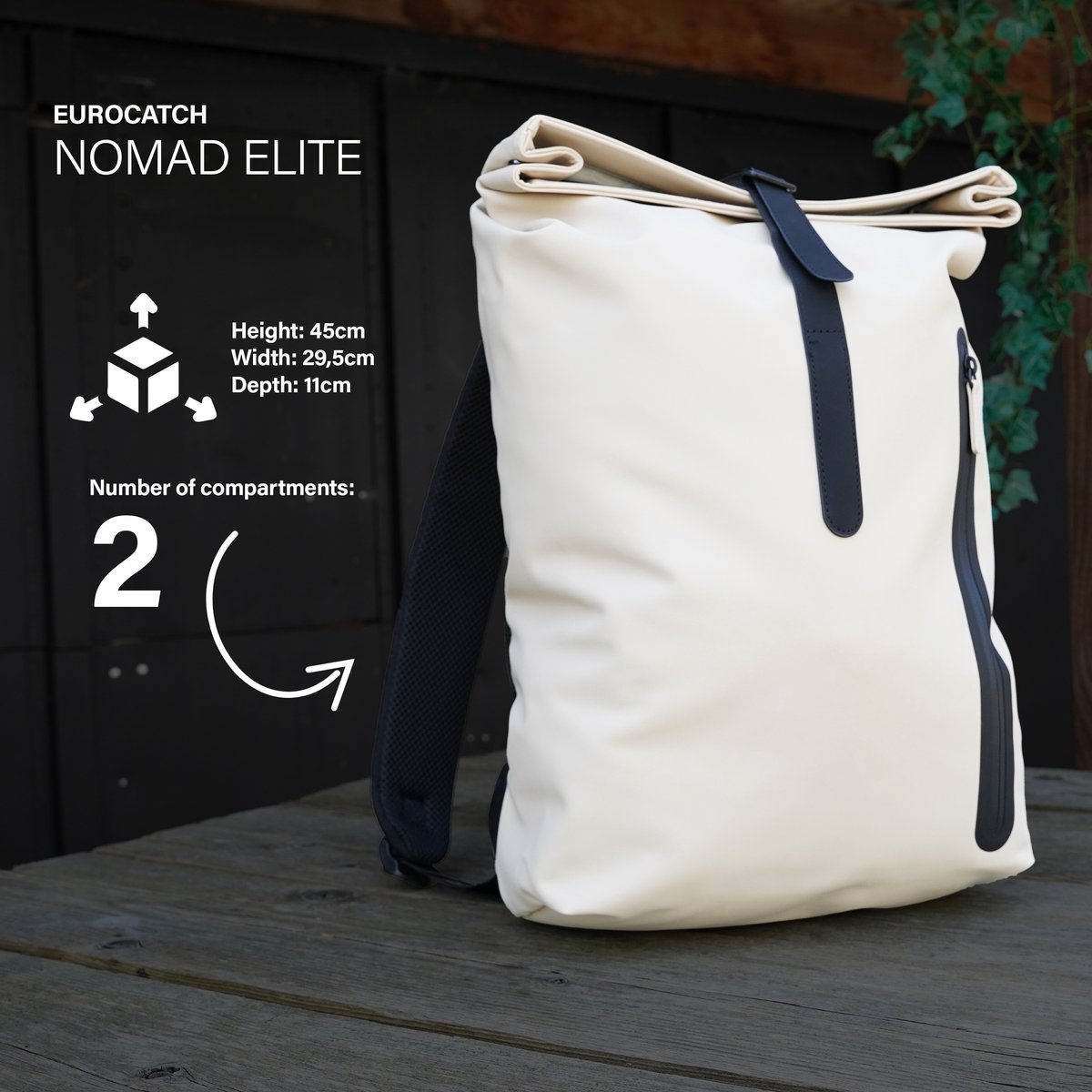 Eurocatch Nomad Elite Backpack - 13,5L - Sac à dos robuste et étanche - Backpack