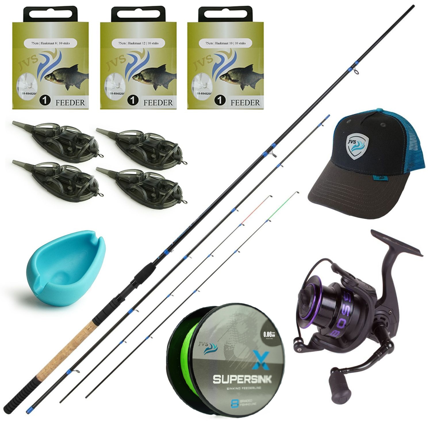 JVS Ensemble de cannes feeder - Canne feeder méthode Osprey 3,30 m - Poids de lancer 10-40 g