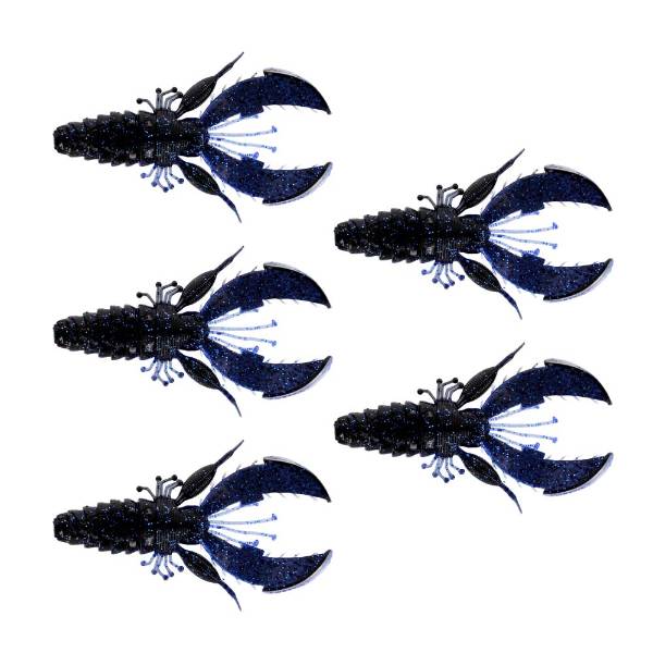 CreCraw Creaturebait - Black/Bleu - 8.5cm - 7g - 5pcs - Leurre Souple