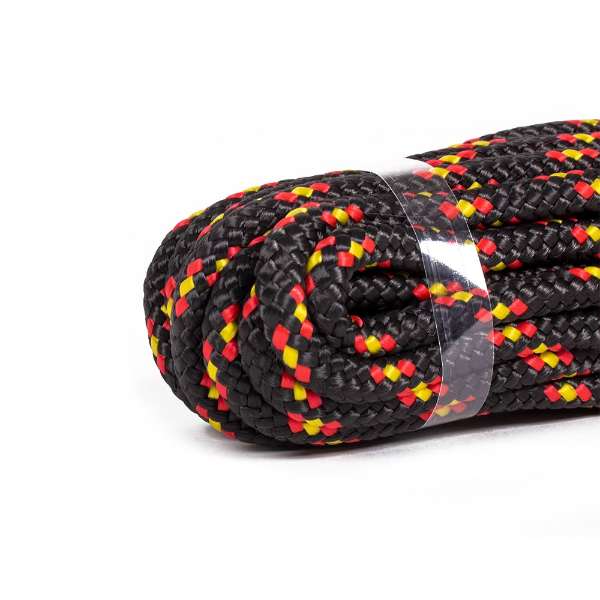 Polypropylène Cordage - Noir/Rouge/Jaune - 8mm - 10m - Corde