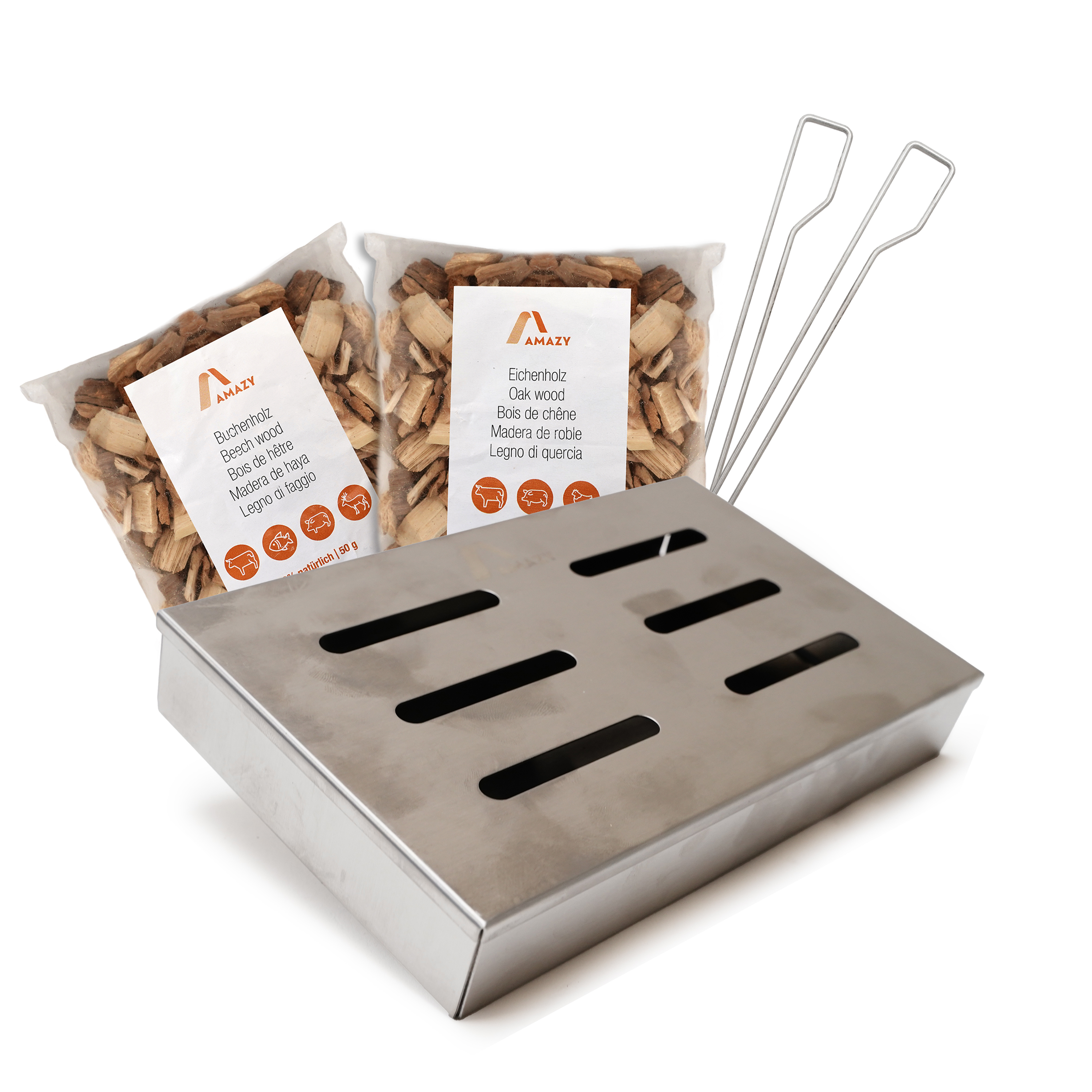 Eurocatch Boîte à Fumage en Acier Inoxydable